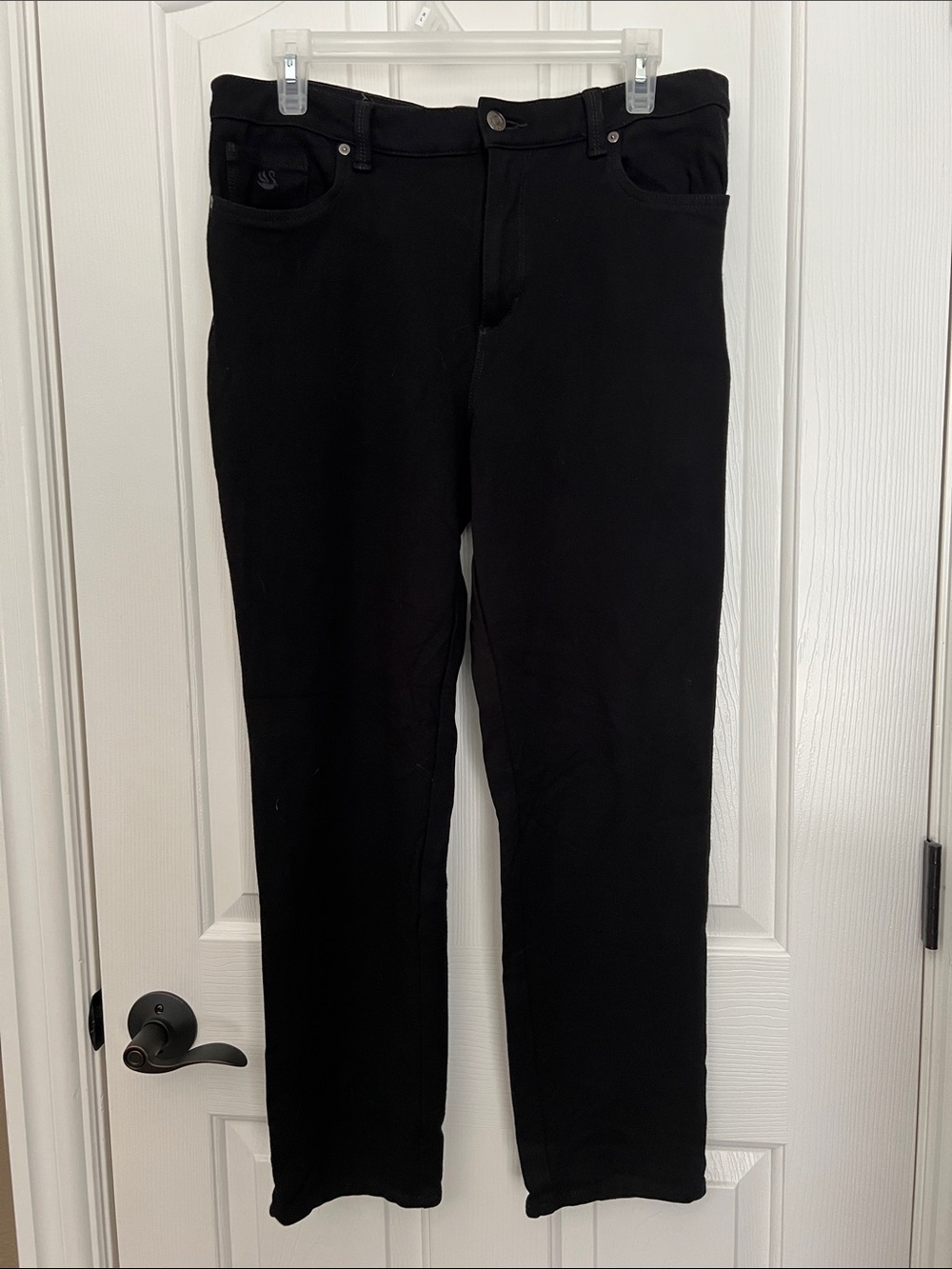 Gloria Vanderbilt Black Straight-Leg Pants Stetchy